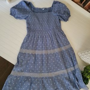 Old Navy Dress xl blue and white